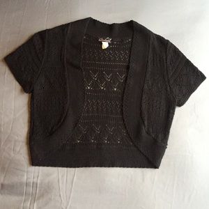 Black Cropped cover up